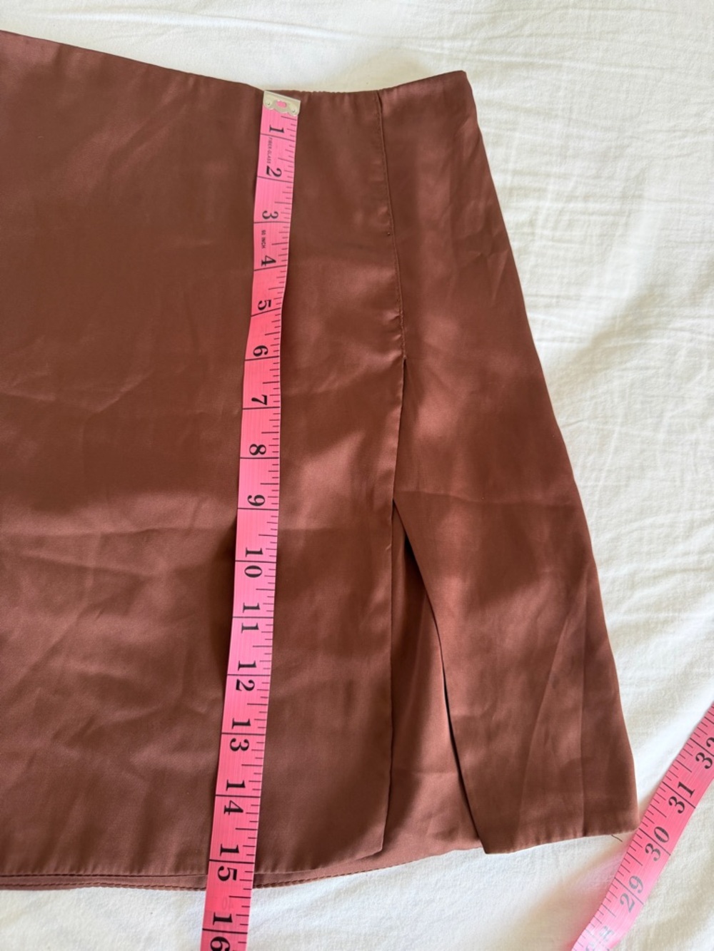 Princess Polly Rust Brown Satin Mini Skirt - Picture 9 of 9